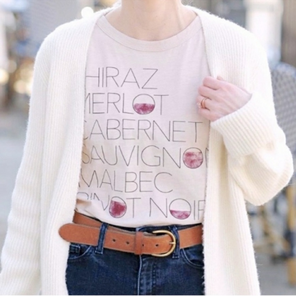 J. Crew Red Wine Graphic Tee